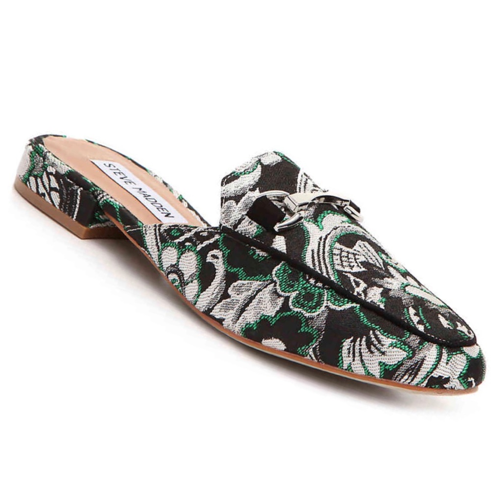 Steve Madden | Chess Green Floral Fabric Mules